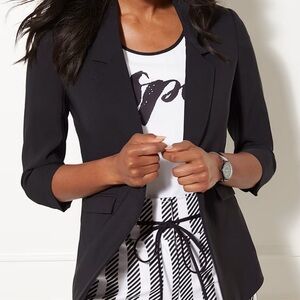 NY&CO Black Stretch Open Blazer- MD